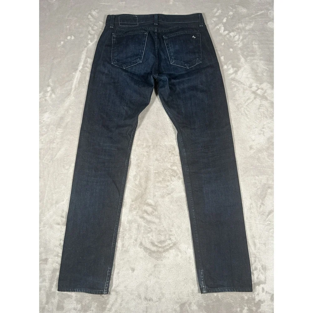 Rag & Bone Selvedge Jeans Mens 31x33 Blue Dark Wash Fit 2 Slim Denim Made In USA